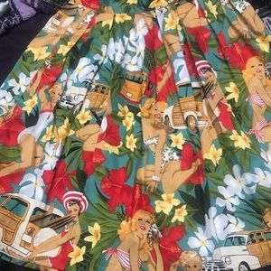 Pinup and woodys tiki style swing skirt.